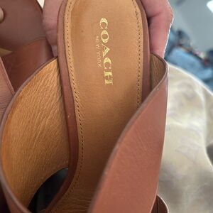Coach Tan Leather Heels